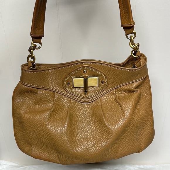Maxx New York Tan Hobo Shoulder Bag with Gold Hardware - Picture 1 of 14